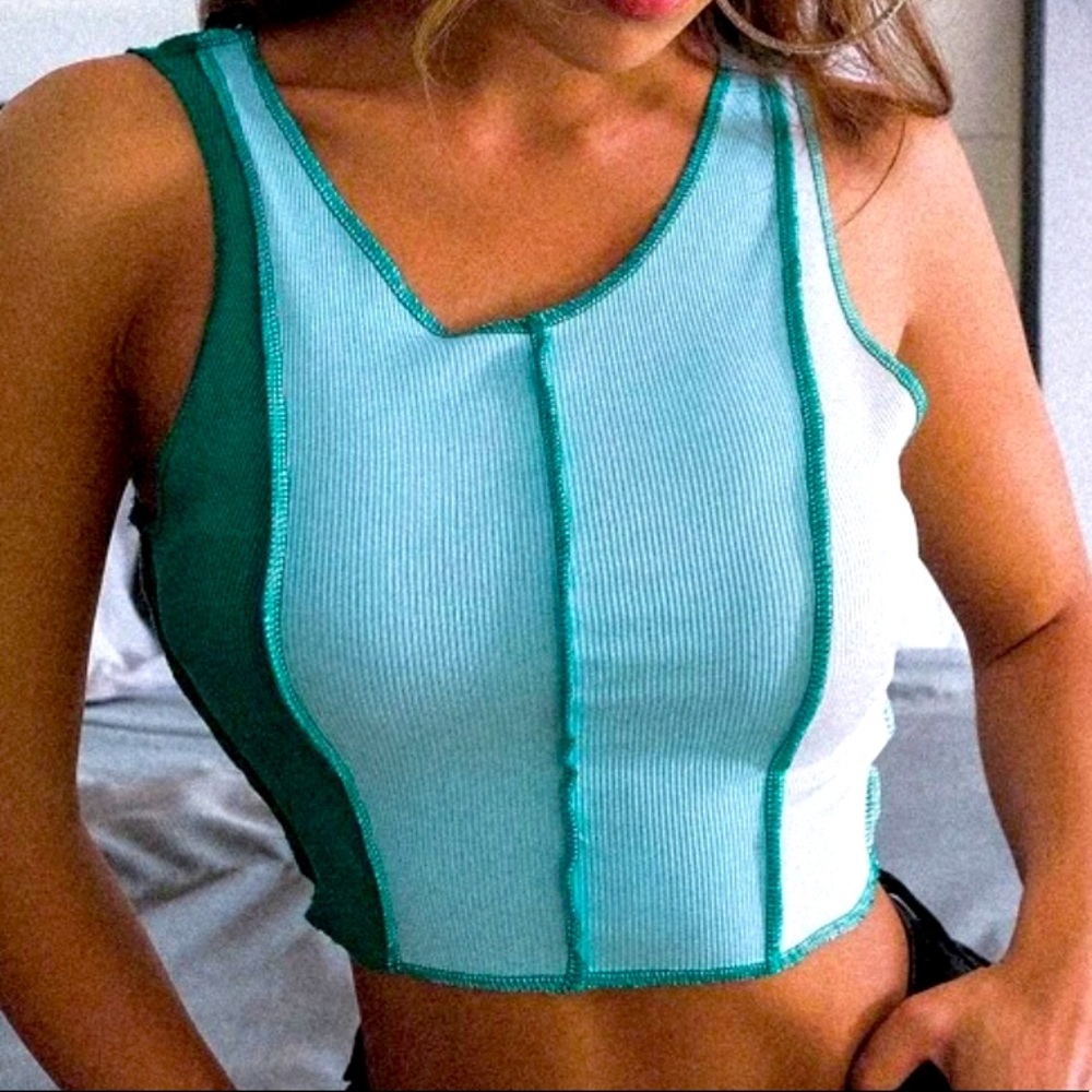 Color block tank